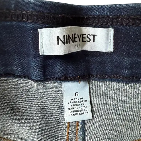 Nine West  Heidi pull-on skinny dark wash stretchy blue denim jeans size 6