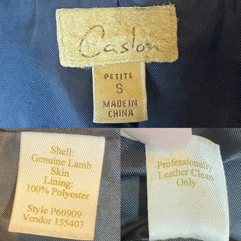 Caslon Vintage Leather Jacket Black