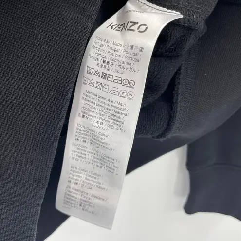 NWT Kenzo Paris Varsity Pullover Sweatshirt Size Medium Embroidered Tiger $395 Black