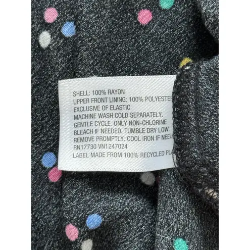 RIXO Target Dress Women's 0 Black Multicolor Polka Dot Puff Balloon Sleeve Smock