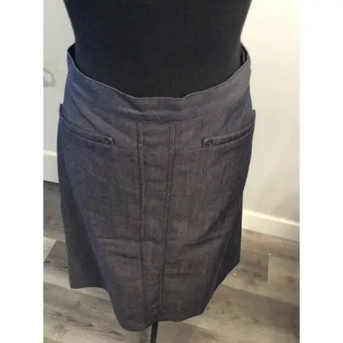 Pendleton Vintage 100% Virgin Wool Pencil Skirt Blue VNC Size 14 Denim