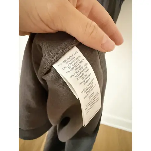 Faherty Topanga Drape Shirtdress Tencel Linen Blend Washed Black Small