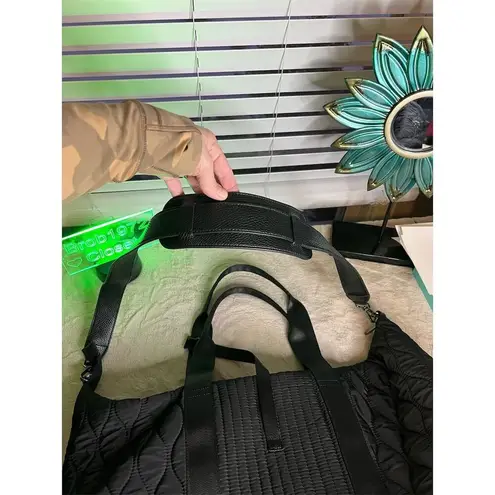 Fabletics  Women's Quilted Black Sports Duffel Bag with Shoulder Strap