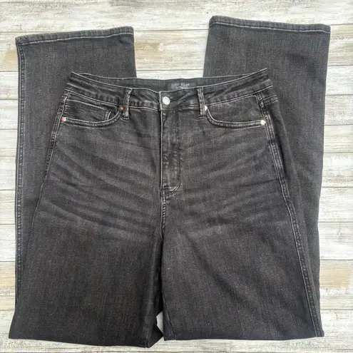 Judy Blue Jeans Sz 15/32 Straight Fit Black Faded High Rise Classic Casual