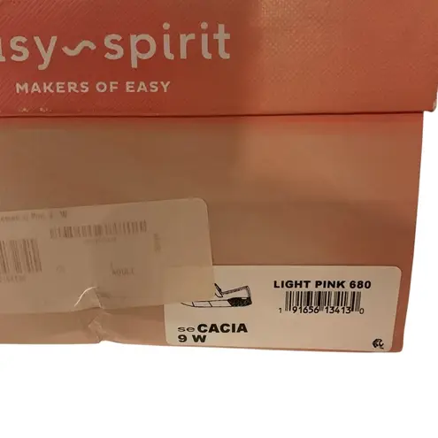 Easy Spirit Women's Cacia Round Toe Mary Jane Leather Ballet Flats Pink Size 9 W