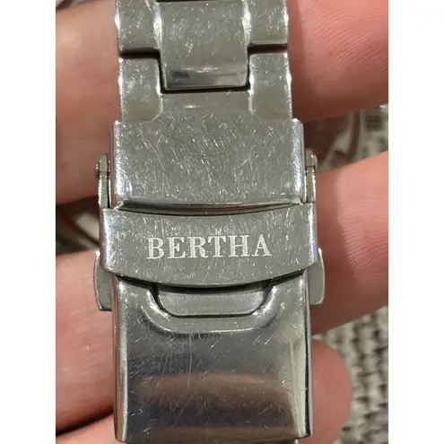 Bertha Elizabeth Floral Tropical Swiss Watch SILVER /PURPLE New Battery Purple