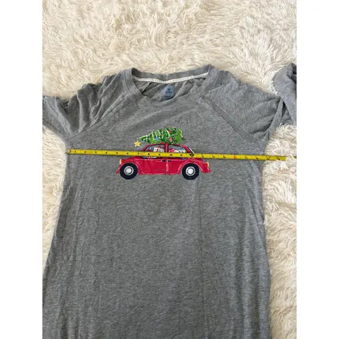 Jane and Bleecker Christmas Car Pajamas Size Medium Gray Long Sleeve