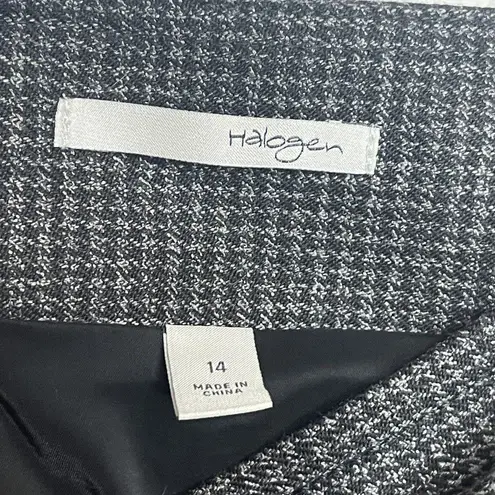 Halogen  Women's Skirt Size 14 Black Herringbone Warm Winter Dress Skirt