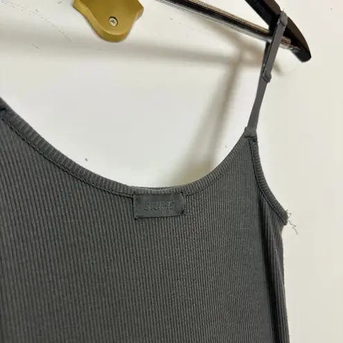 SKIMS Ribbed Long Slipdress in Gunmetal Size X-Small