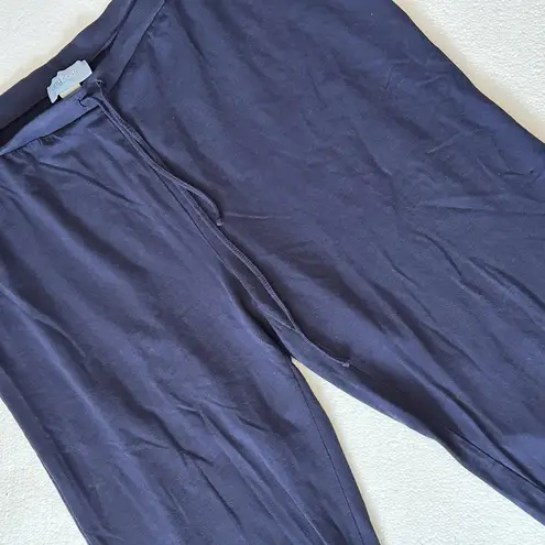 AnyBody Navy Cozy Knit Cropped Jogger Pant Size 1X Blue