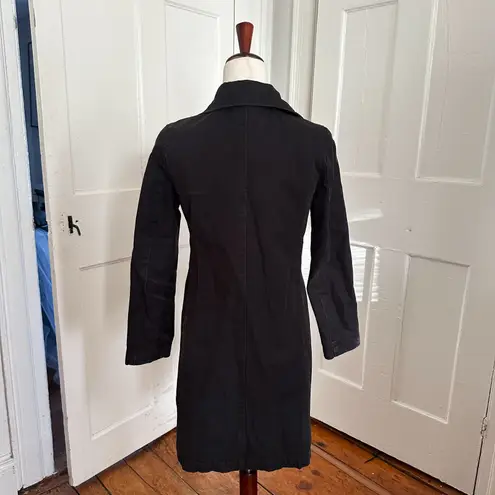 Fred Perry Black Trench Jacket Size 4