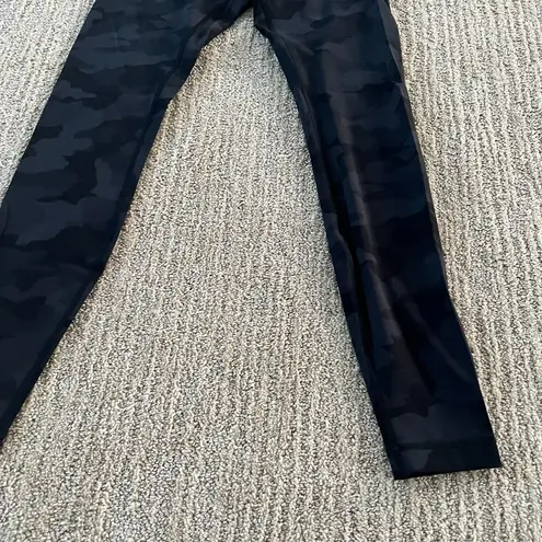 Lululemon Black Camo Wunder Under 21” Leggings