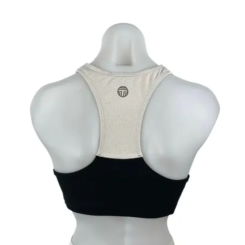 Tory Burch Sport Women Black Colorblock Racerback Yoga Athletic Sports Bra Top M Size M