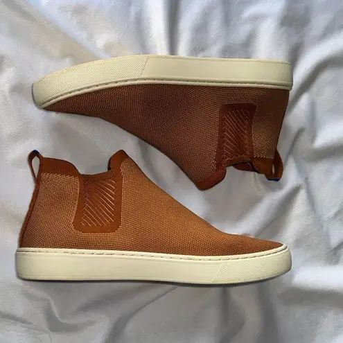 Rothy’s Women’s Fawn Chelsea Ankle Boots Slip On Sock Sneakers Luxury Brown Size 9