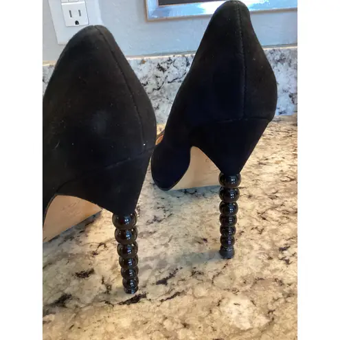 Lodi newgel sculpted heel black suede pumps size 37