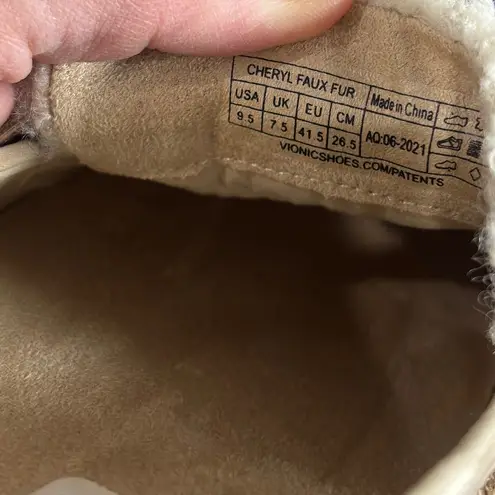 Vionic Cheryl Women's Platform Supportive Loafer Sherpa Modern slip on US 9.5