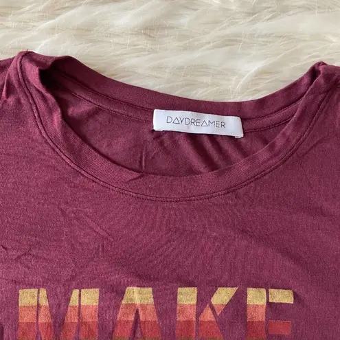 Daydreamer Red Yellow Blue Make Dreams Not War Western Boho Soft Top Sz S