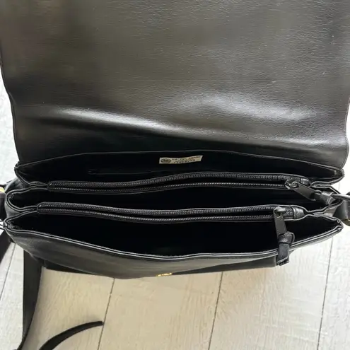 Charter Club  Black Leather Shoulder Bag NWOT