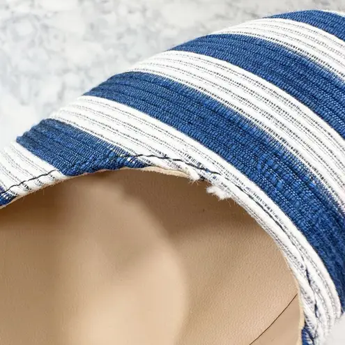 LK Bennett Hadley Blue White Striped Closed Courts Heels Size 9