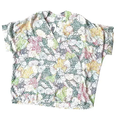 Jodifil Swimsuit Cover Up Medium NWT Dot Flowers Semi Sheer Beach Cruise Islands White Size undefined