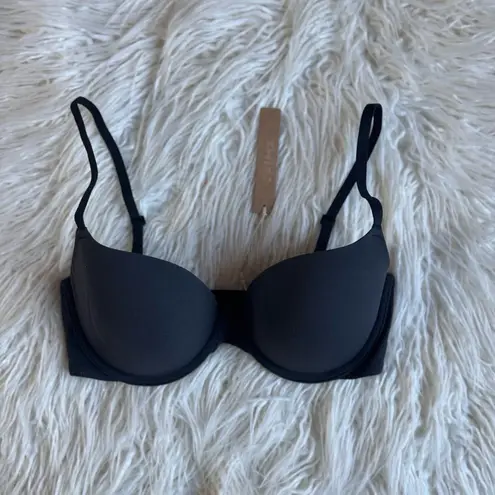SKIMS Fits Everybody Pushup Demi Bra Onyx Size 32D