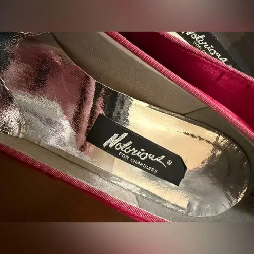 Vintage Notorious by Chandlers Ruby Red Pumps Heels Dressy Shoes Size 8.5