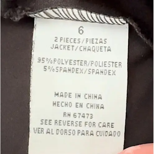 Danny & Nicole Danny Nicole Bolero Jacket Womens Black Open Front Ruffled Collar Short Sleeves