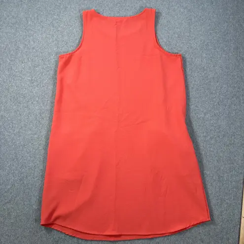 JACK Coral Mini Shift Dress Women's Small Tank Sleeveless Pocket Round Neck