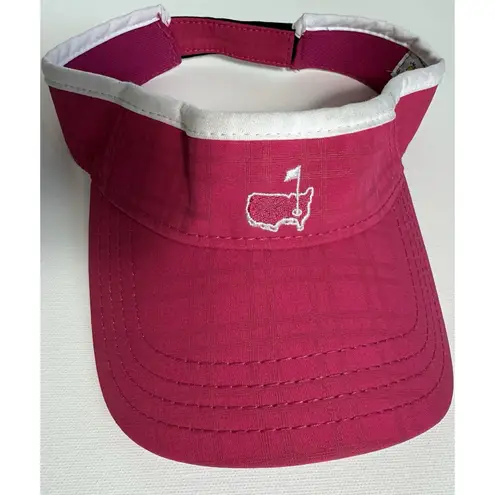 American Needle Masters Golf Tournament Pink Plaid Adjustable Visor Hat by