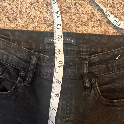 Calvin Klein Jeans Women High Rise Skinny Black Denim Pants Size 10 30