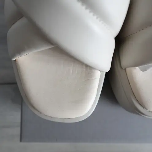 Vagabond Shoemakers Courtney Cross Strap Sliders Cream Ivory Off White Size 40