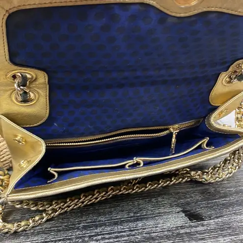 Hilary Radley Rebecca Minkoff Gold Quilted Chain Shoulder Handbag