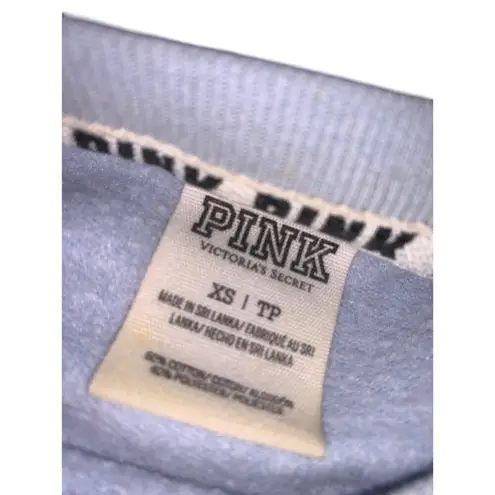 Victoria's Secret PINK Nation Pullover Crewneck Sweatshirt Top XS state of mind Blue