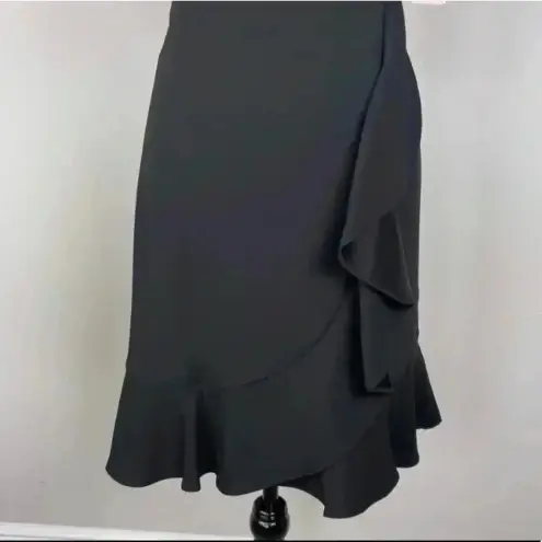 Nanette Lepore 🆕 Elegant Sleeveless Black Ruffle Dress 4🆕