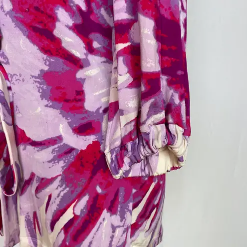 Just Cavalli multicolor floral keyhole bow blouse size IT40 US 4 S small