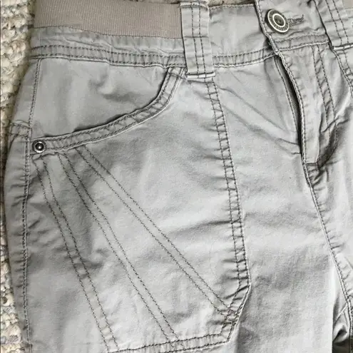 Natural Reflections Natural Reflection Khaki Lightweight High Waist Cropped Casual Capris 4