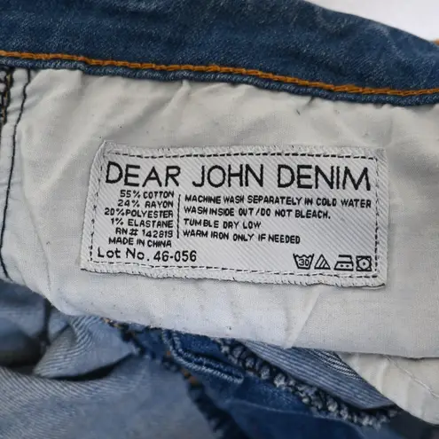 Dear John Women's 28 Straight Leg Distressed Jean