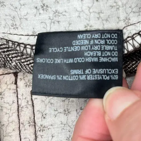 Brooklyn Industries Tweed Shorts Sz 4 Preppy Dark Academia Leather Herringbone Brown