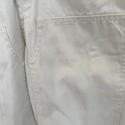 Caron Callahan NWT Fincher Small Ivory Cream Jumpsuit Utility Cotton Flightsuit Tan