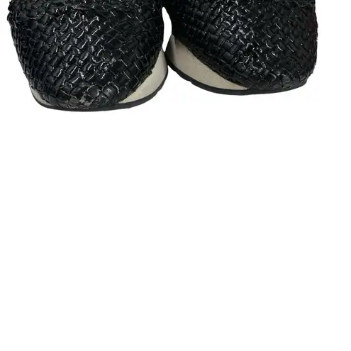 Balenciaga Raffia Runners In Black Woven Leather Sneakers Size 37 US Size 7