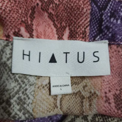 Hiatus Snake Print Blouse Size Large