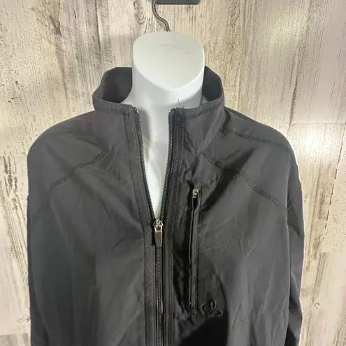 prAna Black Windbreaker Jacket Sz L MSRP $118 Hooded Lightweight Outdoor