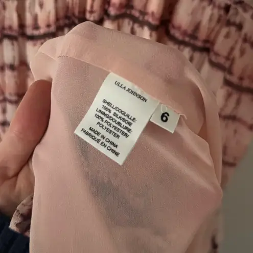 Ulla Johnson 6 Elodie Dress in Blush Pink Tie Dye