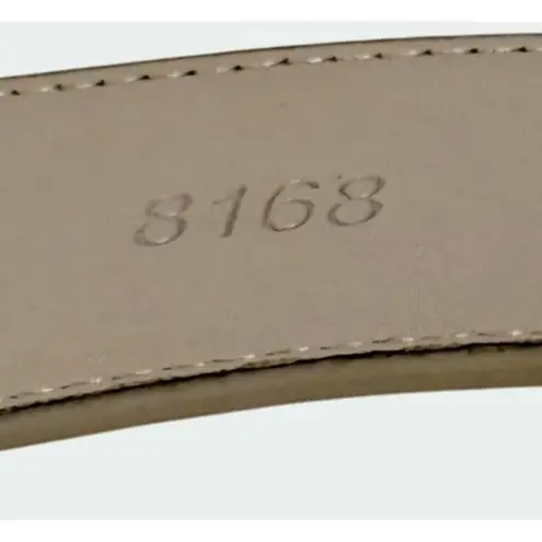 Falari Automatic Ratchet Belt Size Medium Adjustable Buckle Gray Leather Strap