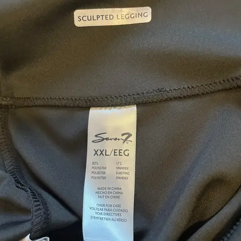 Seven7  Sculpted Legging Womens Size XXL Shiny Black