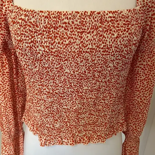 Lucy Paris Smocked Peasant Blouse