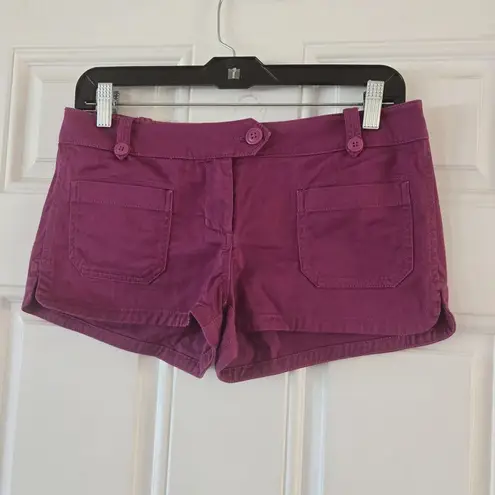 Vintage Y2K dELiA*s Tibbi Purple Magenta Low Rise Utility Style Shorts Size 5/6
