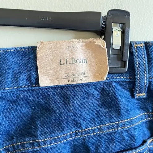 NEW L.L. Bean Original Fit Jeans High Waist Relaxed Loose Womens Size 12… Blue