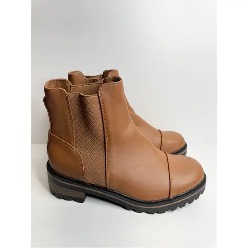 Journee Collection Journee Collection Chelsea Boots Size 12 Brown Block Heel Pull On Style