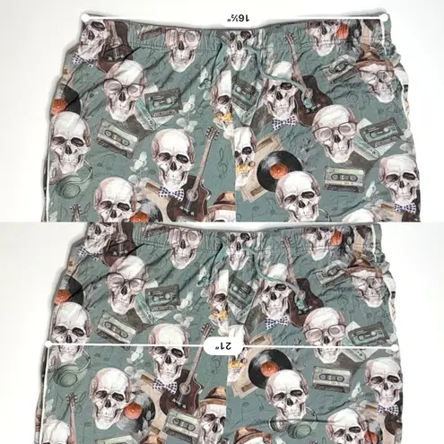 Posh Peanut Bamboo Sheldon Skull Lounge Pajama Pant Set Long Sleeves 2XL Green Size XXL - Image 4